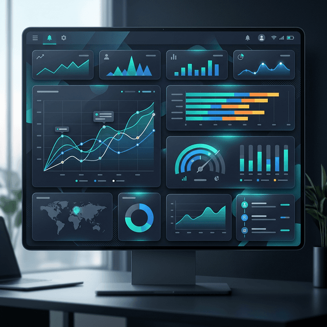 Modern business dashboard CRM interface